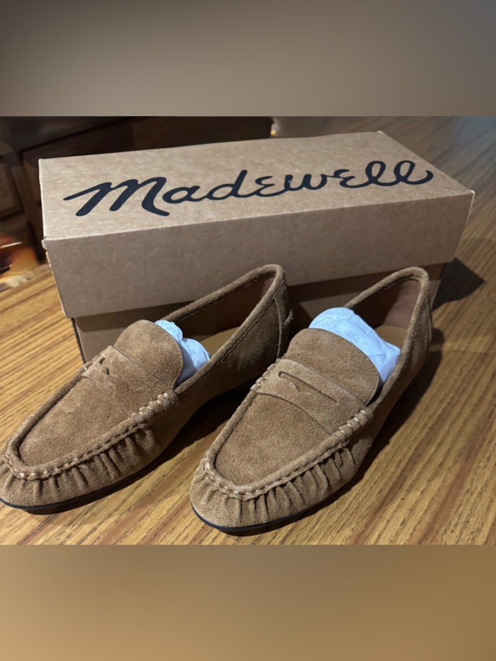 Madewell Brown Suede Penny Loafers